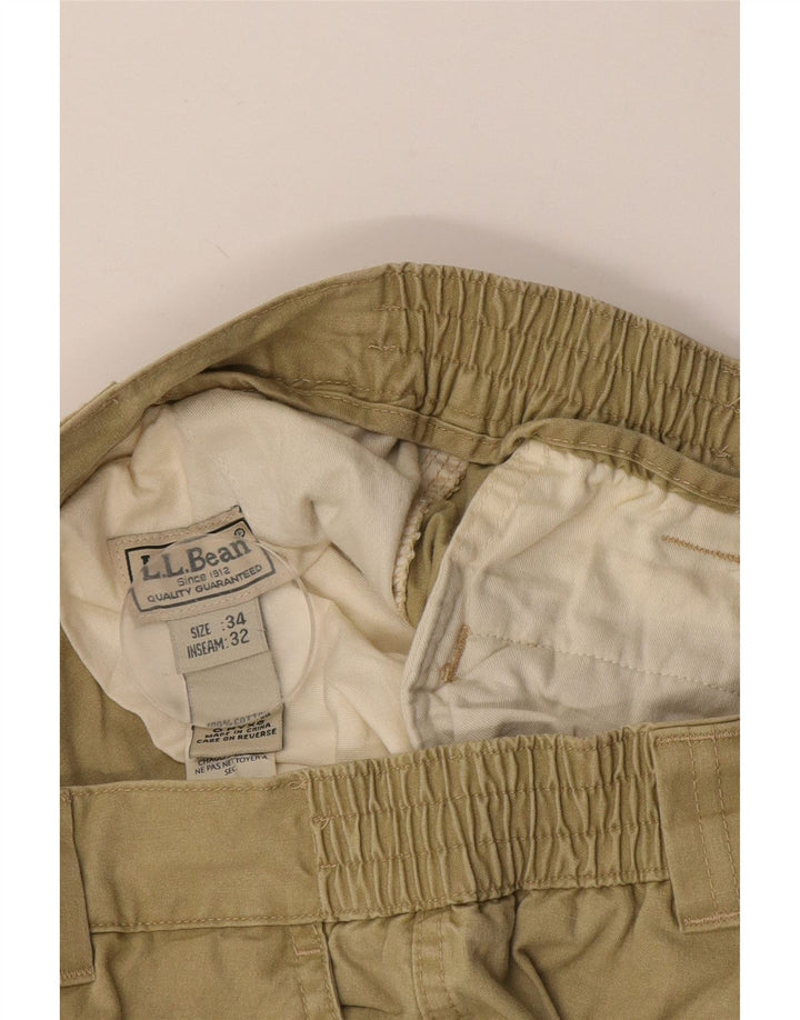 L.L.Bean Pantalones cargo cónicos para hombre W34 L32 Algodón caqui