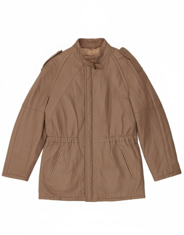 Vintage hombres chaqueta militar Reino Unido 38 marrón medio