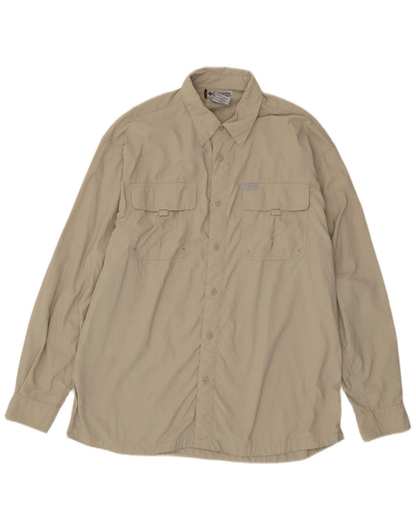 Camisa Columbia Hombre XL Nylon Beige