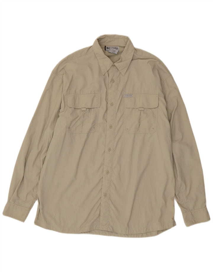 Camisa Columbia Hombre XL Nylon Beige