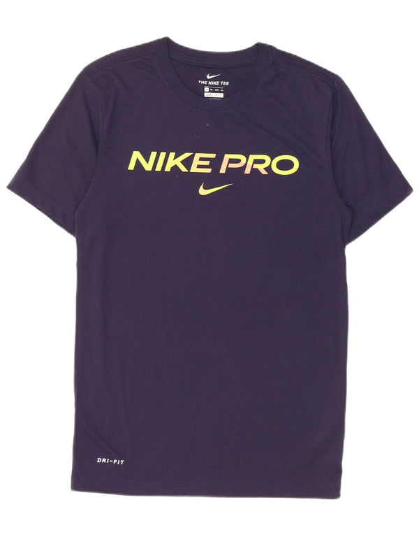 Camiseta NIKE Dri Fit Graphic para hombre Top XS Poliéster azul marino