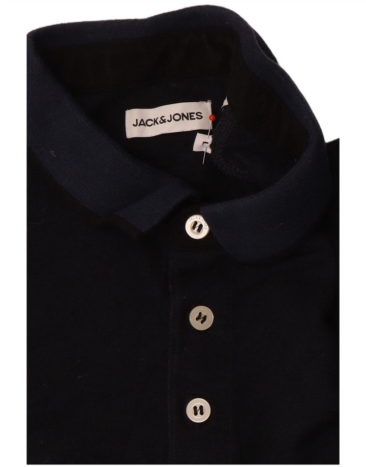 Polo Jack & Jones para hombre con bloques de color azul marino grande