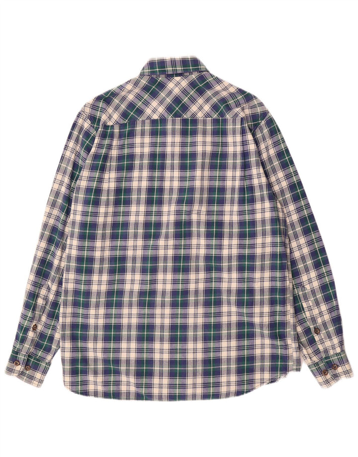 Camisa Bailo Hombre Talla 39 Algodón Cuadros Azul Medio