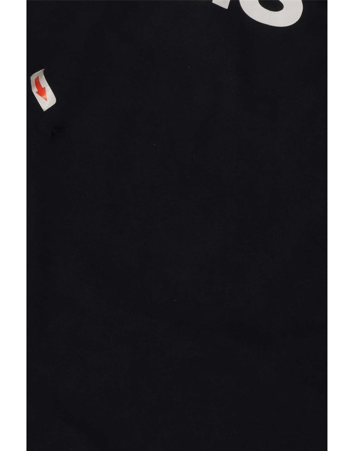 Adidas Hombre Camiseta Gráfica Top Medio Azul Marino Algodón