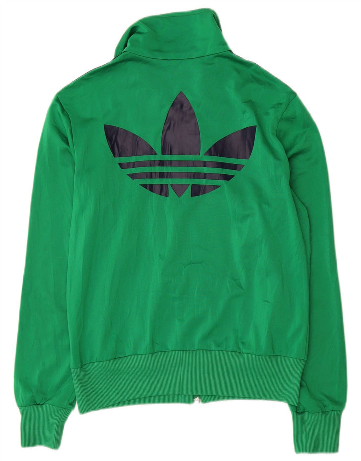 Chaqueta superior de chándal con gráfico Adidas para mujer IT 42 Poliéster verde medio