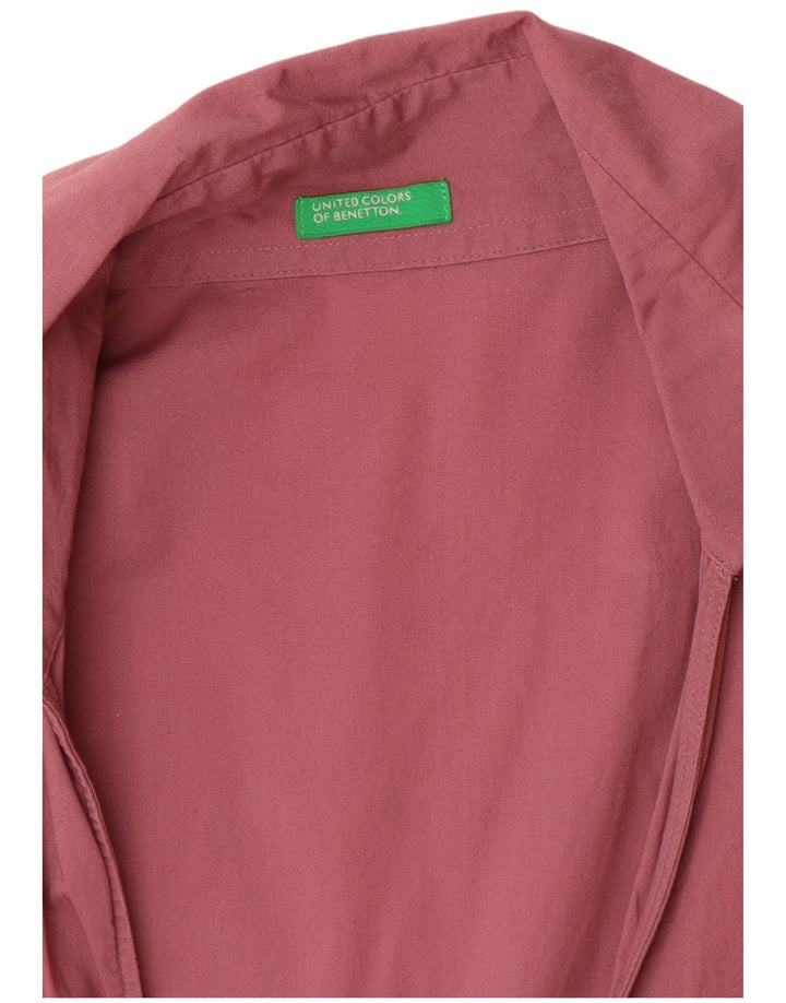 Benetton Blusa Camisera Mujer UK 8 Small Rosa