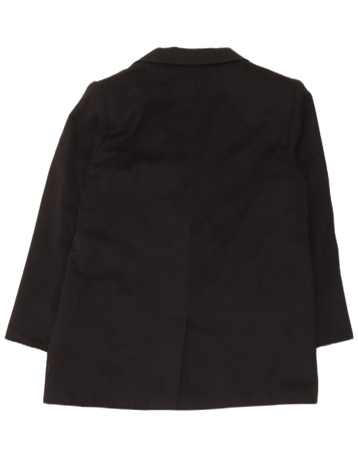 Marina Rinaldi Chaqueta Blazer de 2 Botones para Mujer Talla 21 Mediana Lana Negra