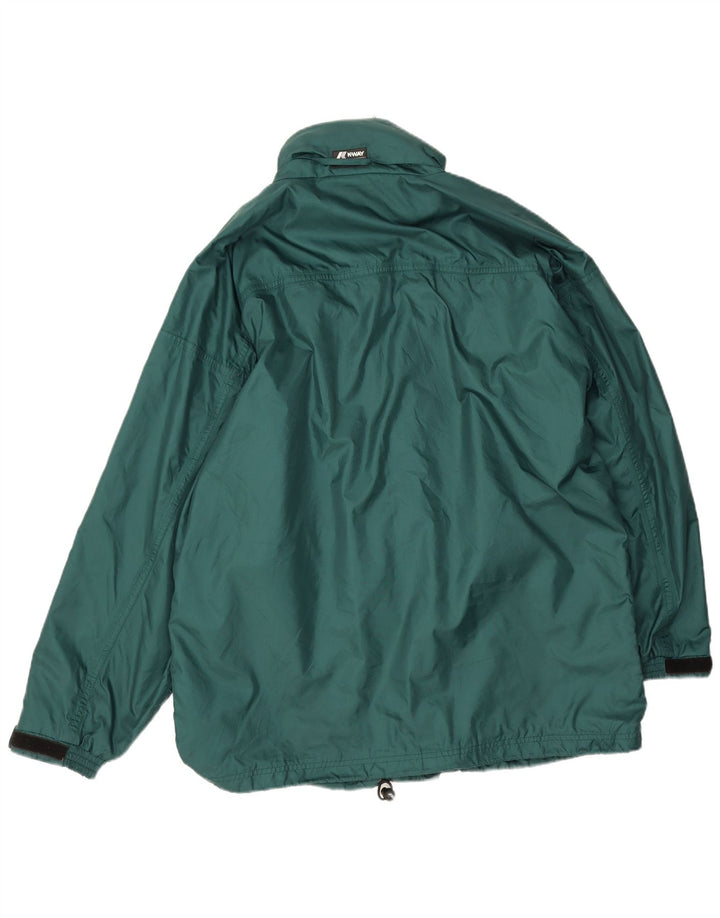 K-Way Chaqueta impermeable holgada para hombre UK 40 Large Poliamida verde