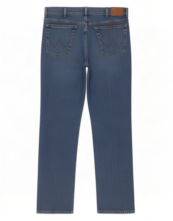 Wrangler Vaqueros rectos de corte regular para hombre W38 L34 Algodón azul