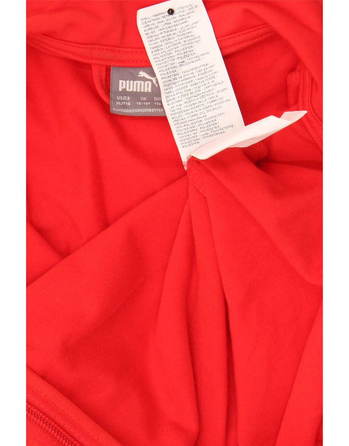Puma Chaqueta de chándal para niño 15-16 años Rojo Colorblock Poliéster
