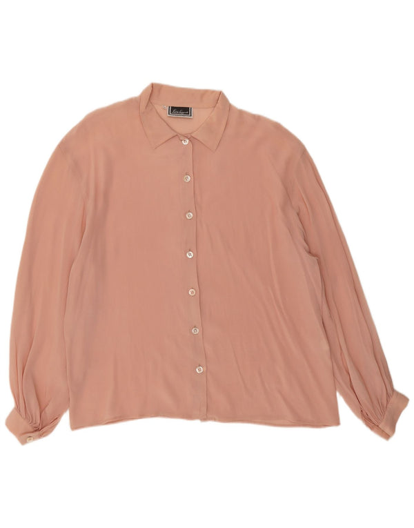 Luisa Spagnoli Blusa para mujer IT 46 Large Acetato rosa