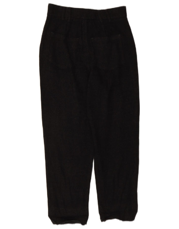 Zara Mujer Pantalones Casuales De Cintura Alta Pegged XS W24 L25 Negro