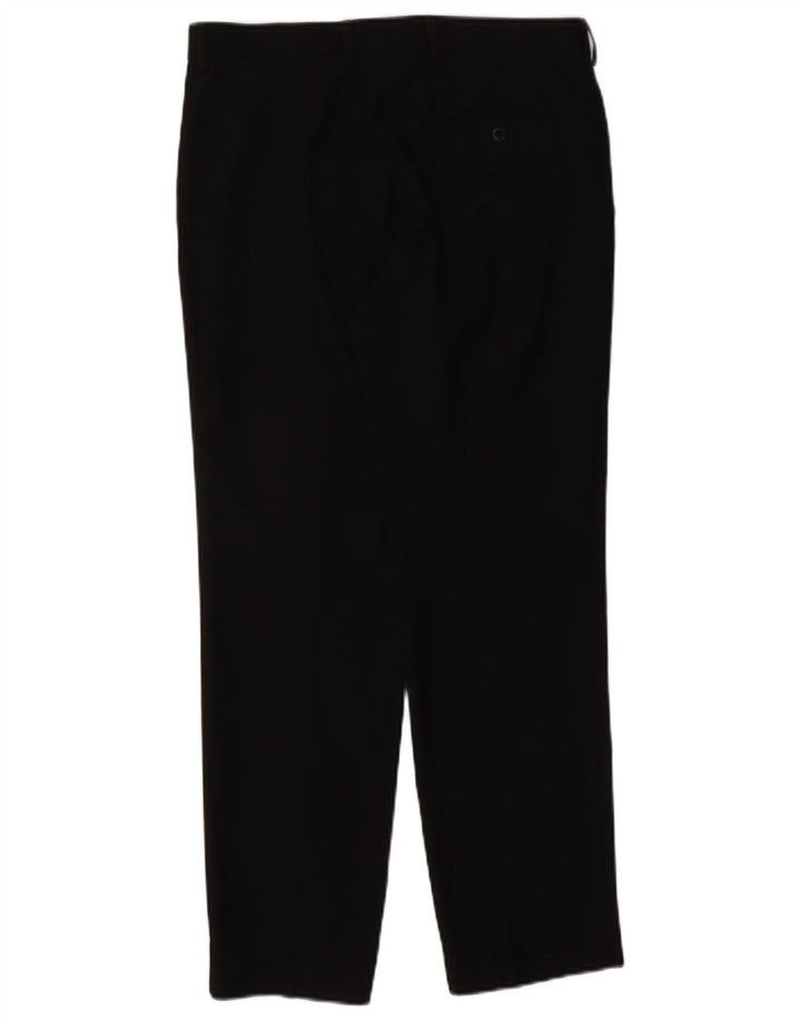 Marks & Spencer Pantalones de traje rectos para hombre W32 L29 Negro