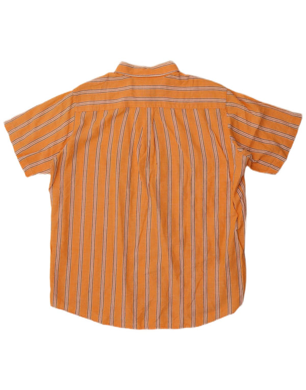Murphy & Nye Camisa de manga corta para hombre 2XL Algodón a rayas naranja