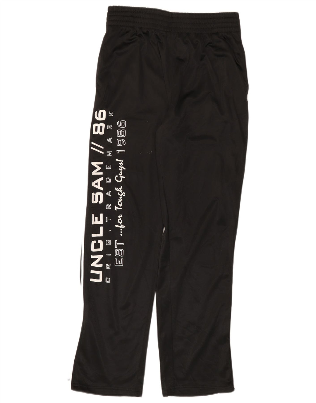 Pantalones de chándal con estampado gráfico para hombre del Tío Sam Poliéster negro mediano