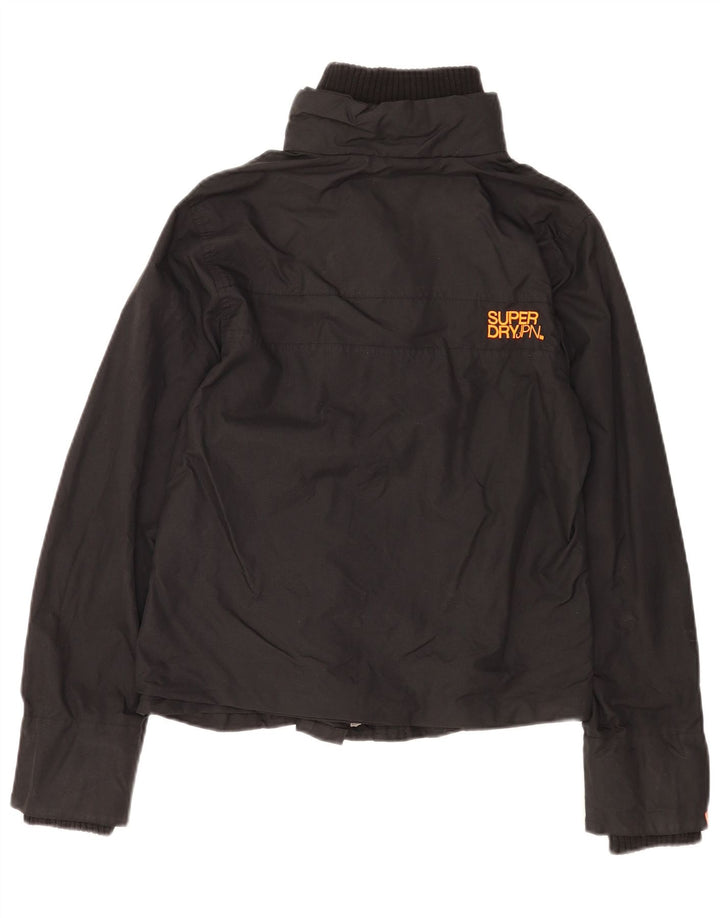 Superdry Chaqueta impermeable gráfica para mujer UK 46 Large Nylon negro