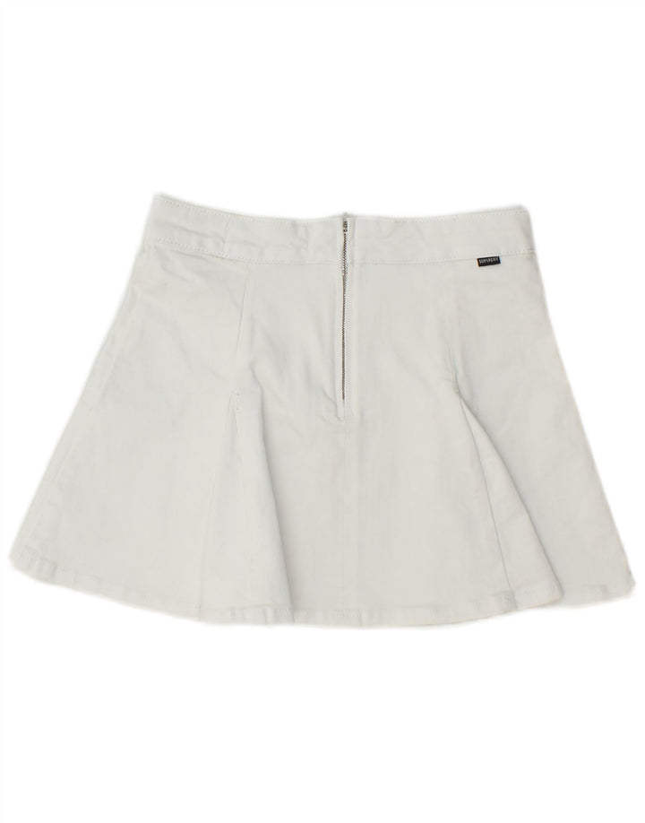 SUPERDRY Minifalda para mujer UK 8 Small W26 Algodón blanco