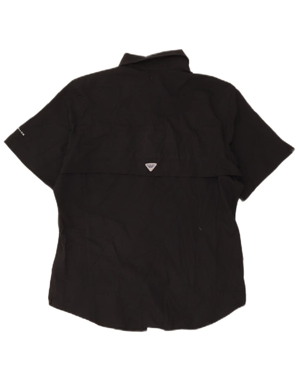 Columbia Camisa de manga corta Omni-Shade para mujer UK 44 Mediano Negro Poliéster