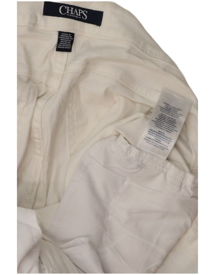 CHAPS Bermudas para mujer W34 grande algodón blanco