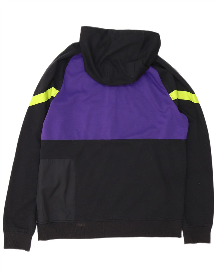 Nike - Sudadera con capucha y cuello con cremallera para hombre, talla grande, color negro, poliéster