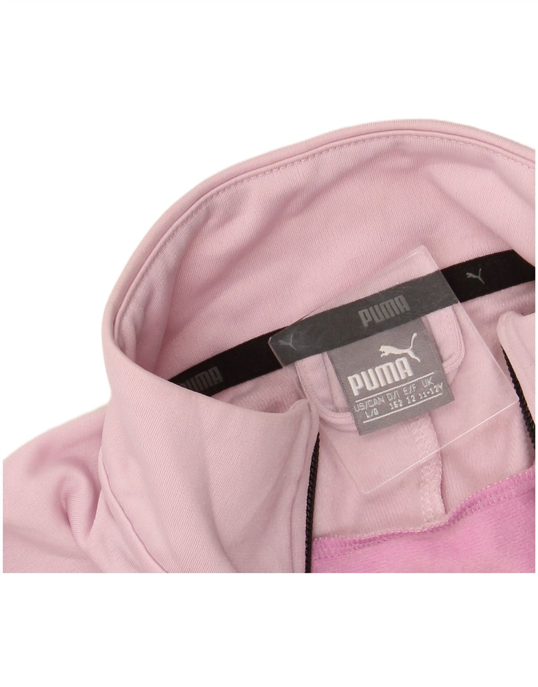 PUMA Chaqueta de chándal con gráfico gráfico para niñas 11-12 años Bloque de color rosa