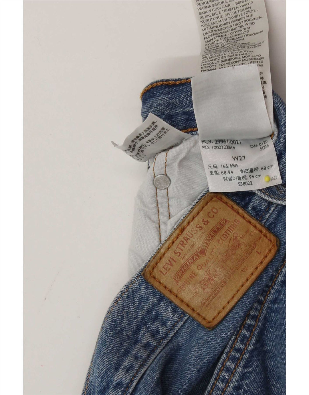 Levi's Mujer 501 Shorts De Mezclilla W27 Small Azul Algodón