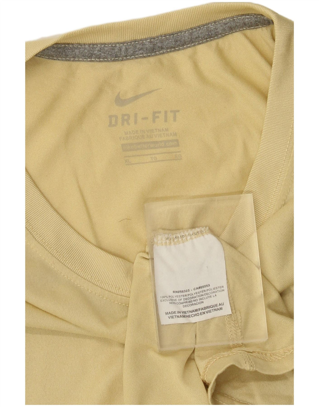 Nike Hombre Dri Fit Top Manga Larga XL Poliéster Amarillo