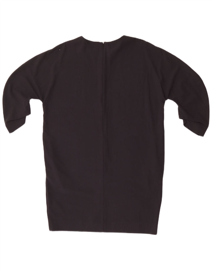 Cos Vestido recto extragrande de manga 3/4 para mujer EU 40 Viscosa negra mediana
