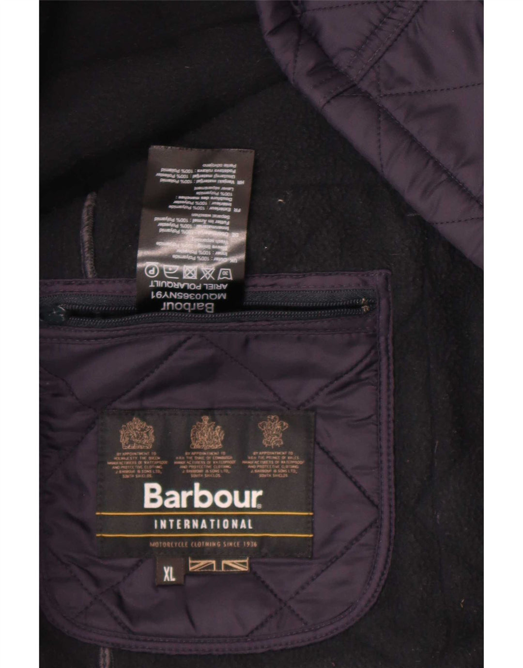 Barbour Chaqueta acolchada para hombre UK 42 XL Poliéster azul marino
