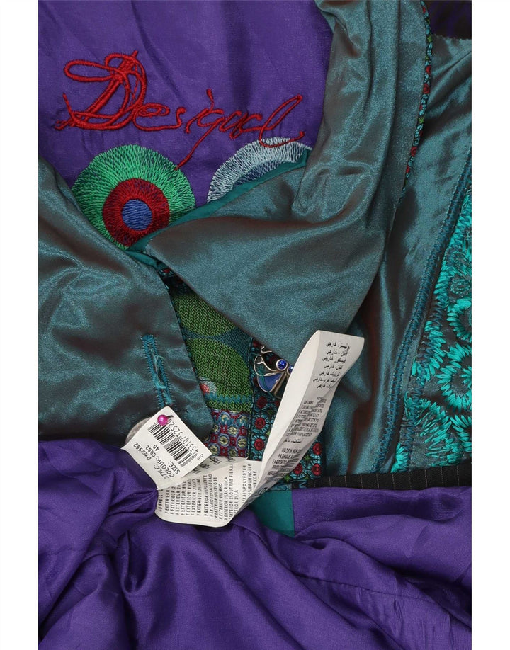 Desigual Abrigo gráfico para mujer EU 40 Medio Patchwork multicolor