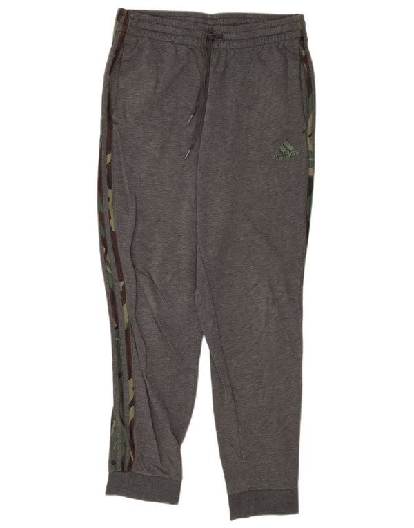 Adidas Hombre Pantalones De Chándal Joggers Gris Medio Algodón Deportes