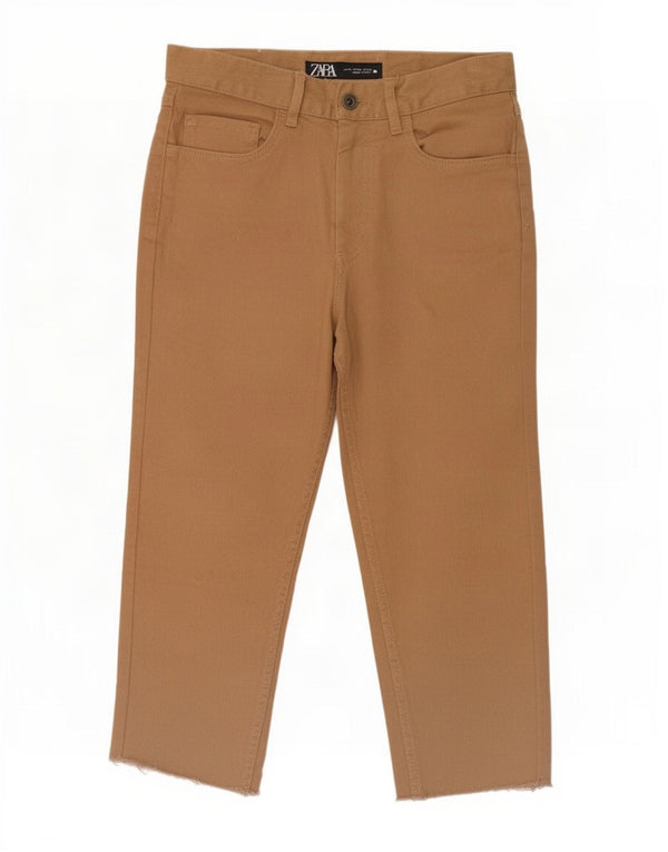 Zara Pantalón Capri Hombre EU 36 XS W29 L19 Algodón Beige