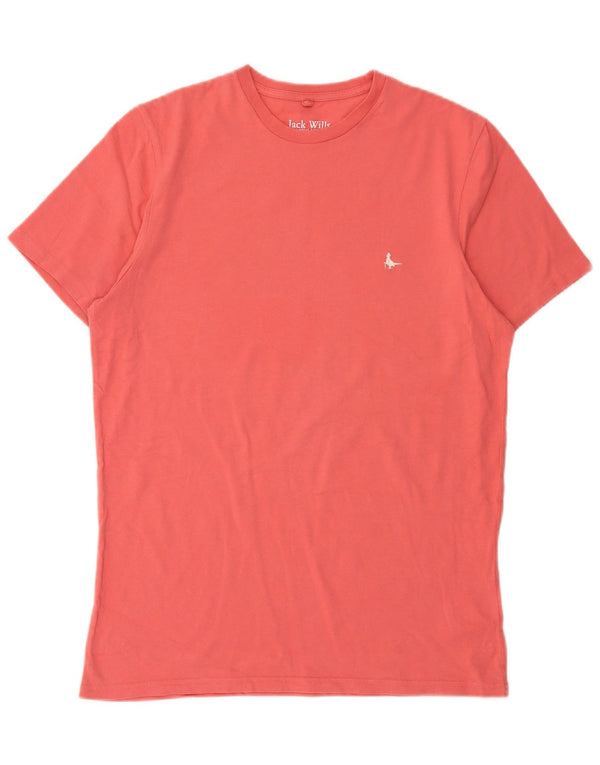 Jack Wills - Camiseta de corte clásico para hombre, color rosa medio, algodón