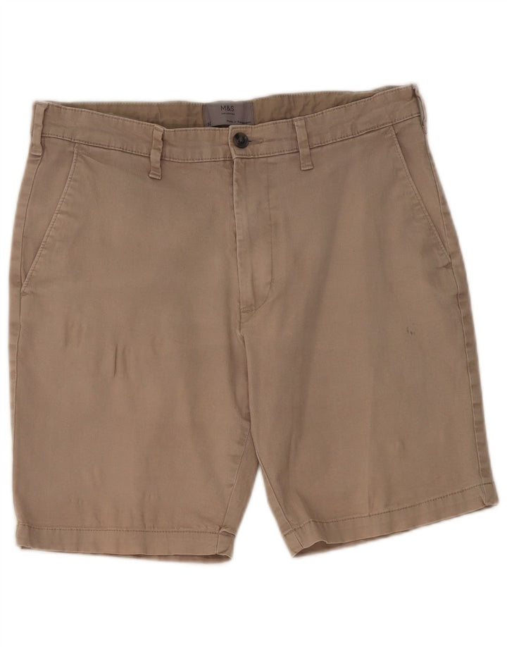 Marks & Spencer Pantalones cortos chinos para hombre W32 Algodón gris medio