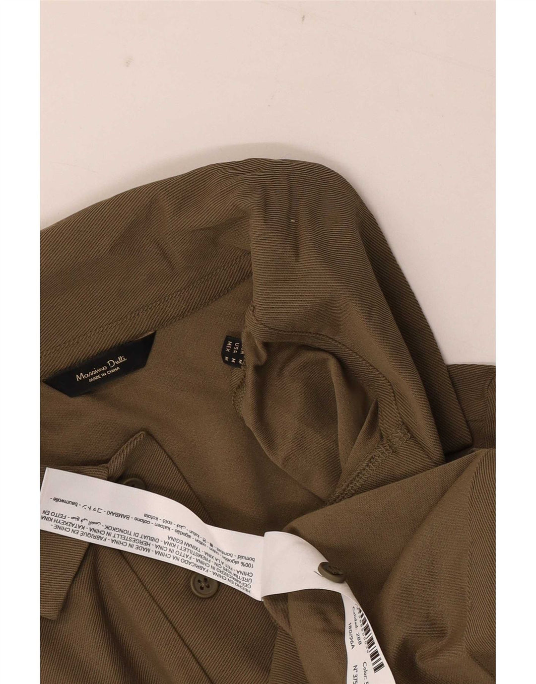 Polo Massimo Dutti Hombre Algodón Caqui Medio