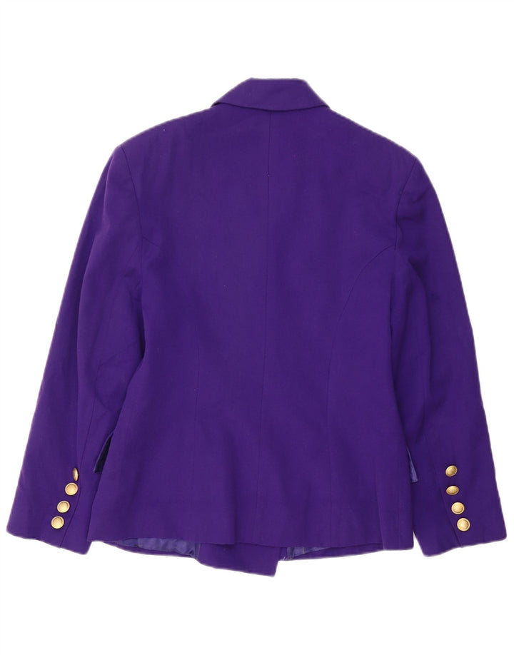 ROCCOBAROCCO Chaqueta tipo blazer con doble botonadura para mujer IT 42 Púrpura mediano