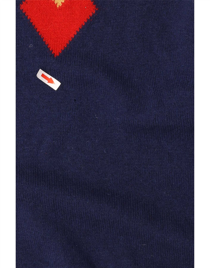 Marks & Spencer - Jersey de cuello redondo para hombre, color azul marino mediano