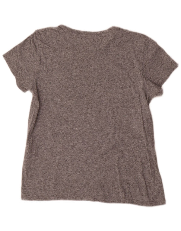 Levi's Camiseta gráfica para mujer Top UK 10 Pequeño algodón moteado gris