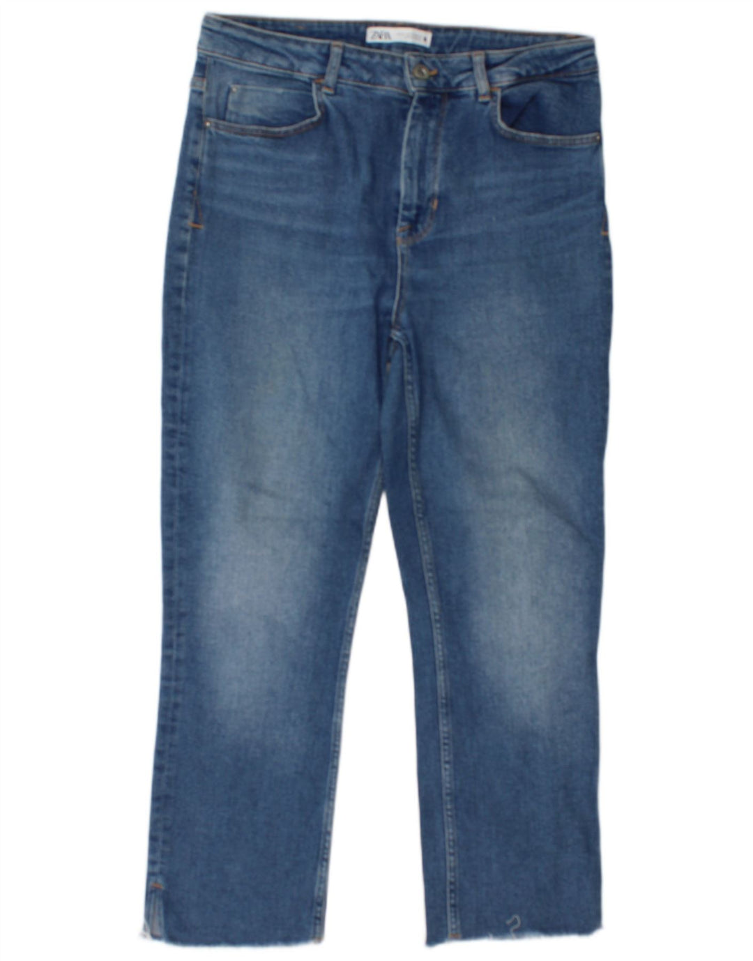 Zara Jeans Cortos Para Mujer EU 42 Large W32 L25 Azul