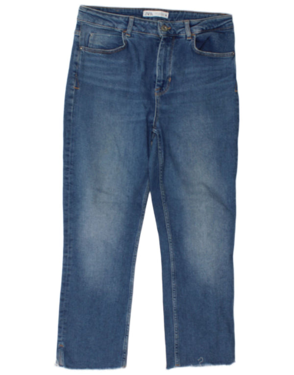 Zara Jeans Cortos Para Mujer EU 42 Large W32 L25 Azul