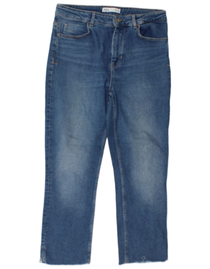 Zara Jeans Cortos Para Mujer EU 42 Large W32 L25 Azul