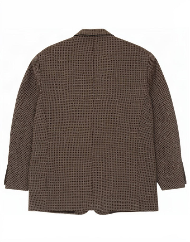 Marks & Spencer Chaqueta tipo blazer de 3 botones para hombre UK 44 XL Lana virgen gris a cuadros
