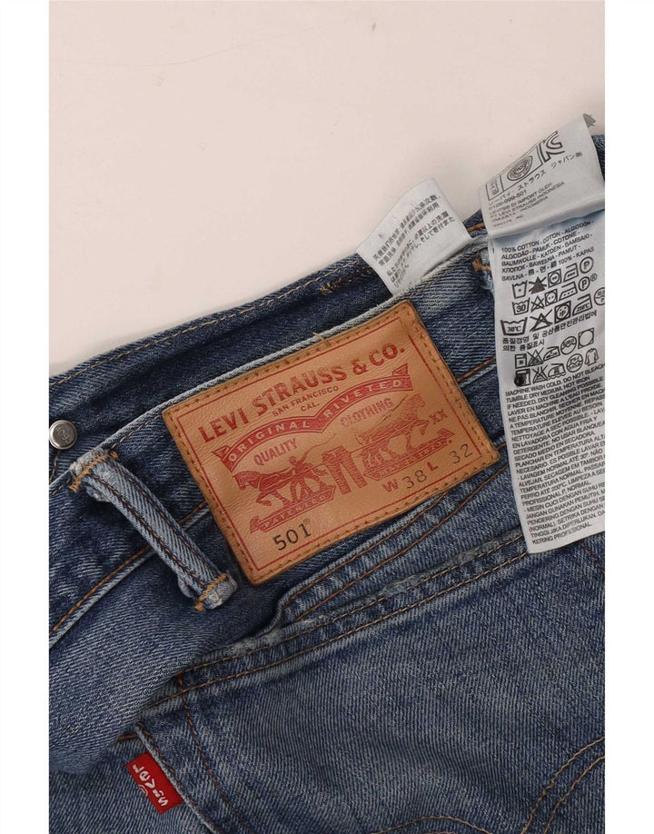 Levi's Vaqueros rectos 501 para hombre W38 L32 Algodón azul