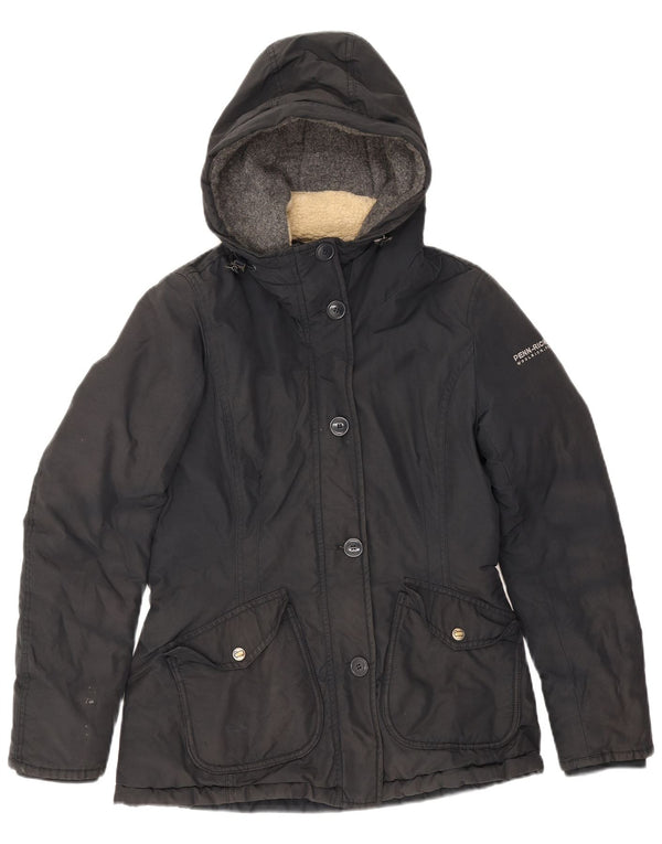 Woolrich Chaqueta cortavientos con capucha para mujer UK 10 Small Black