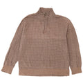 Izod Hombre Sudadera Con Cremallera Y Cuello Jersey De Algodón A Cuadros Marrón Medio