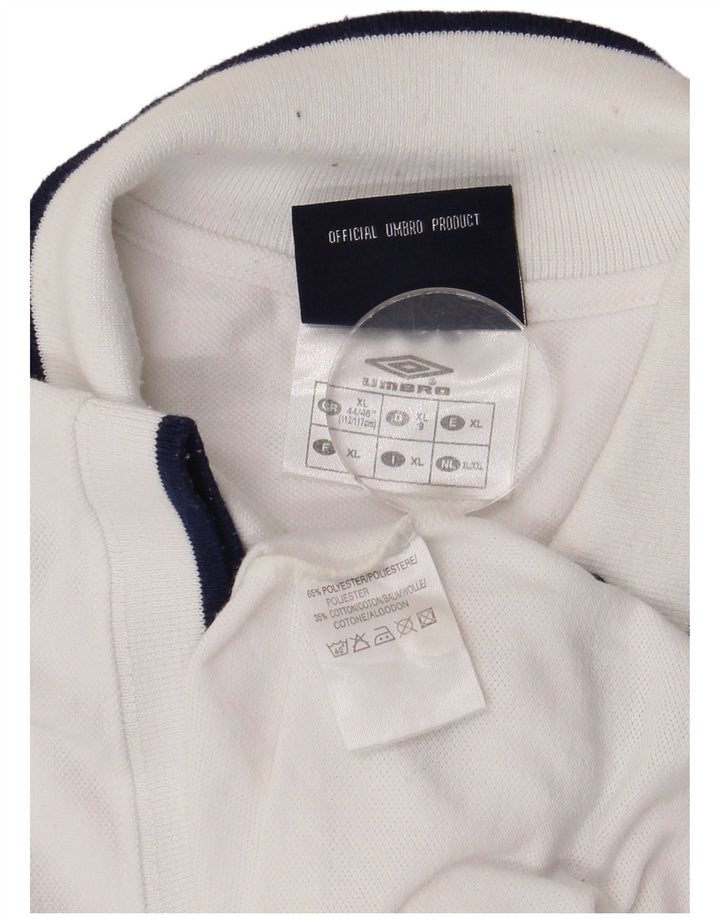 Polo Umbro Hombre XL Blanco Poliéster