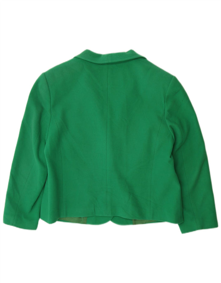 Separa Fink Chaqueta Blazer de 1 botón para Mujer UK 40 XL Lana Verde