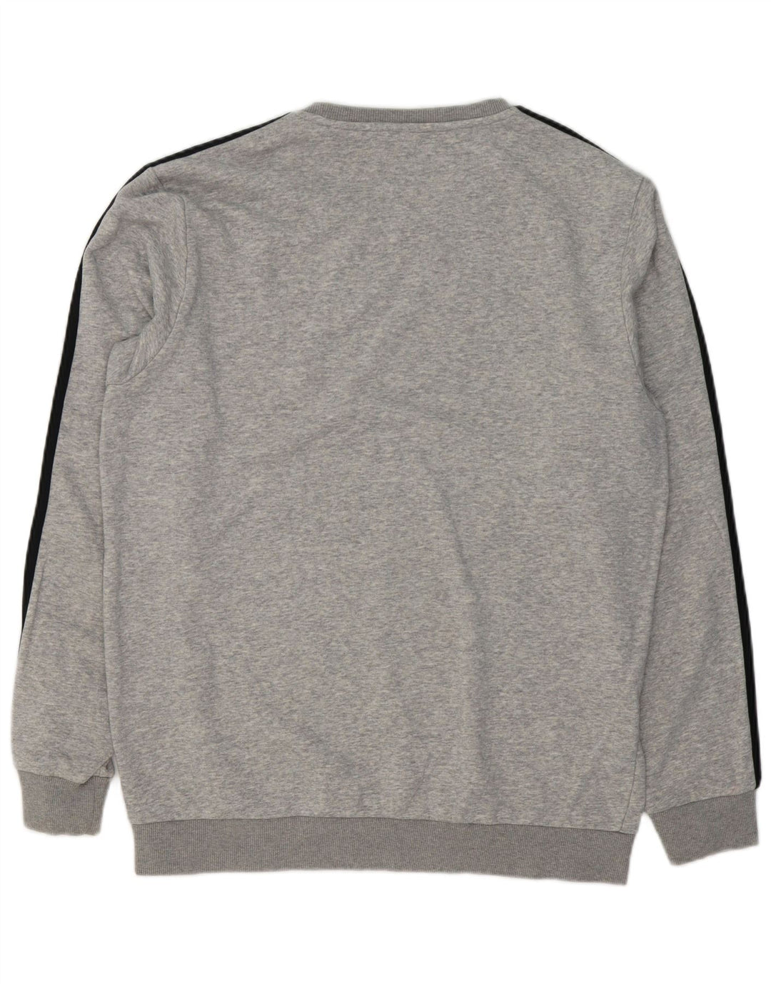 Adidas Hombre Sudadera Jumper Grande Gris Moteado Algodón