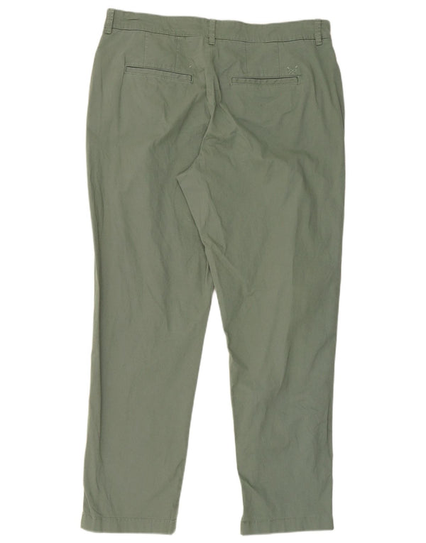 Crew Clothing Pantalones chinos cónicos para mujer UK 16 Large W36 L30 Verde