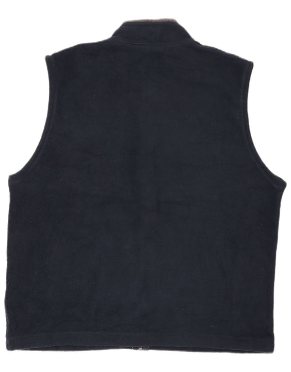 Marks & Spencer Chaleco polar para hombre UK 42 XL Poliéster azul marino